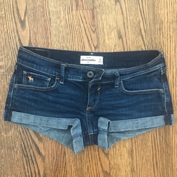 Abercrombie Kids Jean Shorts Folded Edge - Picture 1 of 8